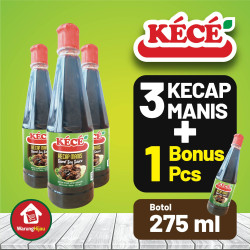 Kecap Manis KECE Botol 275 ml 3 Pcs + Bonus 1 Pcs