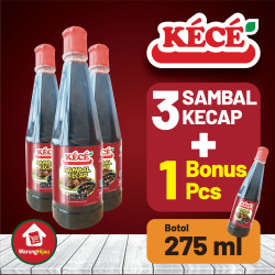 Sambal Kecap KECE Botol 275 ml 3 Pcs + Bonus 1 Pcs