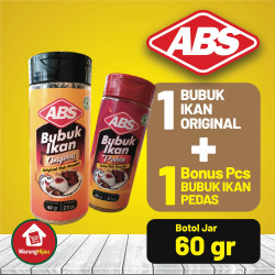Bubuk Ikan Original ABS Botol 60 gr 1 Pcs + Bonus Bubuk Ikan Pedas