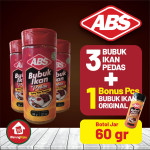 Bubuk Ikan Pedas ABS Botol 60 gr 3 Pcs + Bonus Bubuk Ikan Original ABS