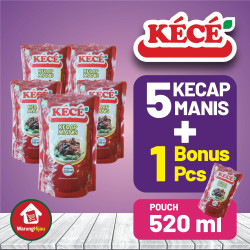 Kecap Manis KECE Pouch 520 ml 6 Pcs + Diskon